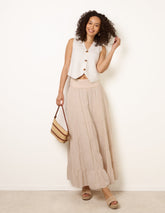 Jersey Band Tiered Skirt