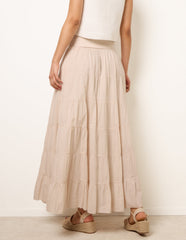 Jersey Band Tiered Skirt