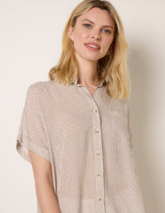 Stripe Button Front Shirt