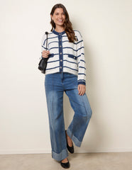 Stripe & Denim Cardigan