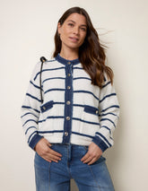 Stripe & Denim Cardigan