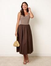 Knitted 2 In 1 Stripe Dress