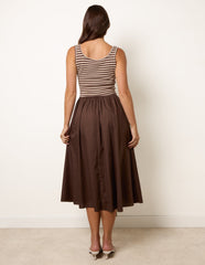 Knitted 2 In 1 Stripe Dress