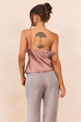 By The Cabana Satin Top - Blush