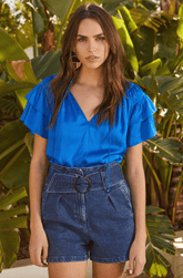 Caballero Collection Kelsie Top in Blue