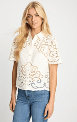 Caballero Kenzie Top in Cloud Cream