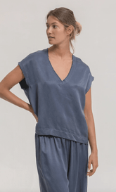 Cali Dreaming James Tee in Denim Blue