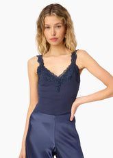 Cami NYC Lani Rib Knit Tank in Harbor