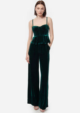 Cami Rylie Velvet Pant in Deep Sea