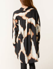 Abstract Cow-Print Shirt