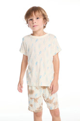 Chaser Allover Doodle Bolt in Starry White