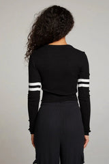 Chaser Apres Ski Star Pullover in True Black