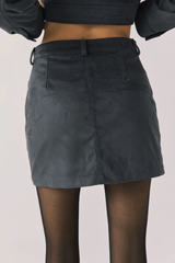 Chaser Brooke Mini Skirt in True Black