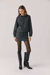 Chaser Brooke Mini Skirt in True Black