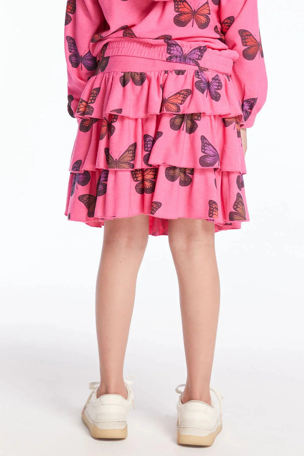 Chaser Colorful Butterflies Girls Skort in Flamingo