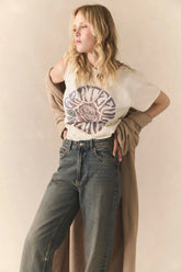 Chaser Grateful Dead Rose Tee in White