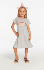Chaser Happy Dress in Heather Grey