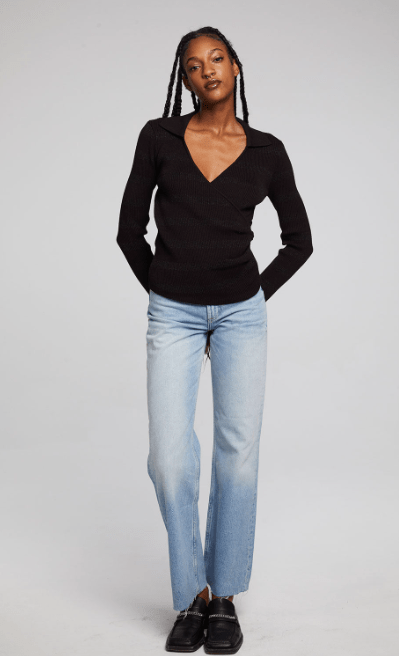 Chaser Harper Long Sleeve Top in Fillmore Stripe
