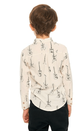 Chaser Kids Coastal Button Down Shirt in Salt