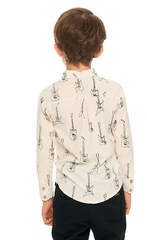 Chaser Kids Coastal Button Down Shirt in Salt