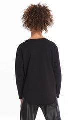 Chaser kids Glow Heart Long Sleeve in True Black
