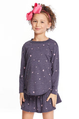 Chaser Kids Hearts Tee in Avalon