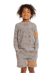 Chaser Kids Long Sleeve Tee in Cheetah Print