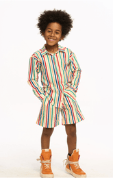 Chaser Kids Nichola Shirt in Multi Color Stipe