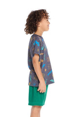 Chaser Kids Western Doodle Tee in Avalon