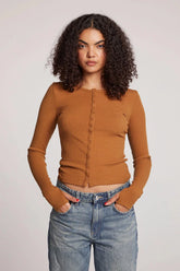 Chaser Laurel Cardigan in Coco Brown