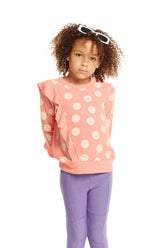 Chaser Leopard Smileys Long Sleeve in Burnt Coral