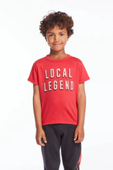 Chaser Local Legend Boys Tee in Cardinal