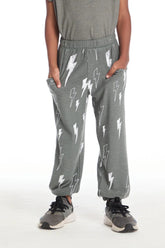 Chaser Scribble Bolt Pants in Safari