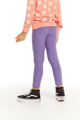 Chaser Seamed Panel Leggings in Veronica Purple