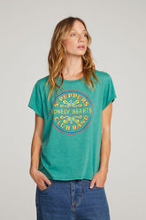 Chaser The Beatles Band Tee in Bottle Green