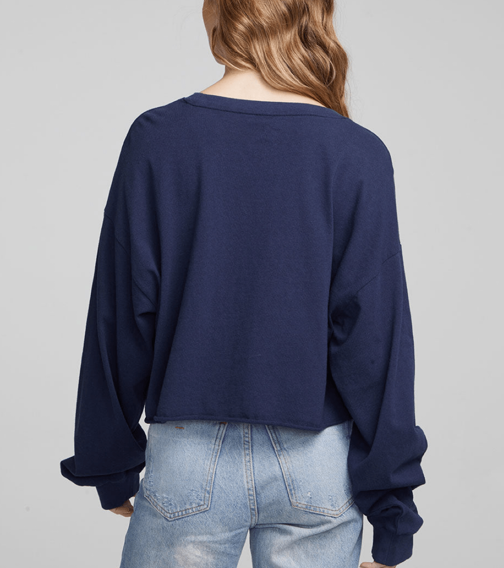Chaser Tiger Football Camp Long Sleeve in Mood Indigo