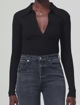 Citizen of Humanity Alba Polo in Black