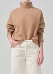 Citizens of Humanity Cara Fleece Turtleneck in Surrey