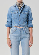 Citizen of Humanity Charisse Shrunken Jacket In Sparrow