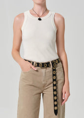 Citizen of Humanity Isabel Rib Tank In Dune