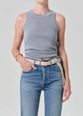 Citizen of Humanity Isabel Rib Tank In Hematite