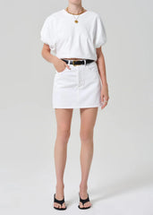 Citizen of Humanity Ramona Mini Skirt In Soft White