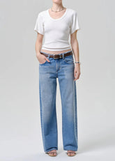 Citizen of Humanity Rosalie U Neck Tee In Pashmina