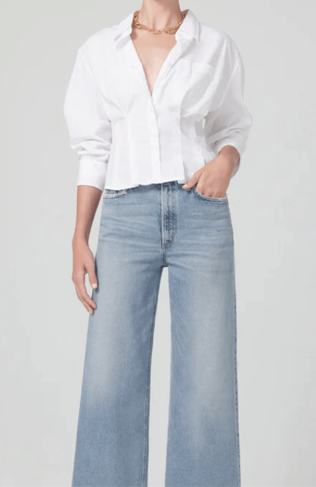 Citizens of Humanity Francis Corset Shirt in White