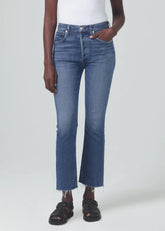 Citizens of Humanity Isola Cropped Boot in Lawless