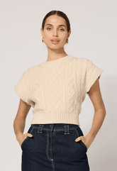 Cleobella Gigi Sweater Vest in Cream