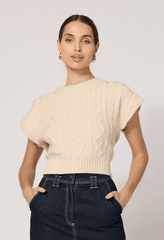 Cleobella Gigi Sweater Vest in Cream
