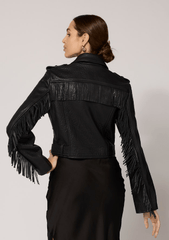 Cleobella Harrison Leather Jacket in Black