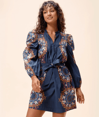 Cleobella Ivana Mini Dress in Venezia Blue