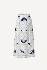 Cleobella Juliet Ankle Skirt in Liliana Blue Surf